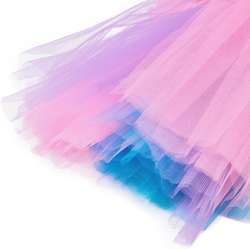 Zando Tutu for Toddler Girls Kids 4 Layers 2-8 Years Halloween Princess Dress up Soft Puffy Tulle Birthday Dance Skirt - Image 2